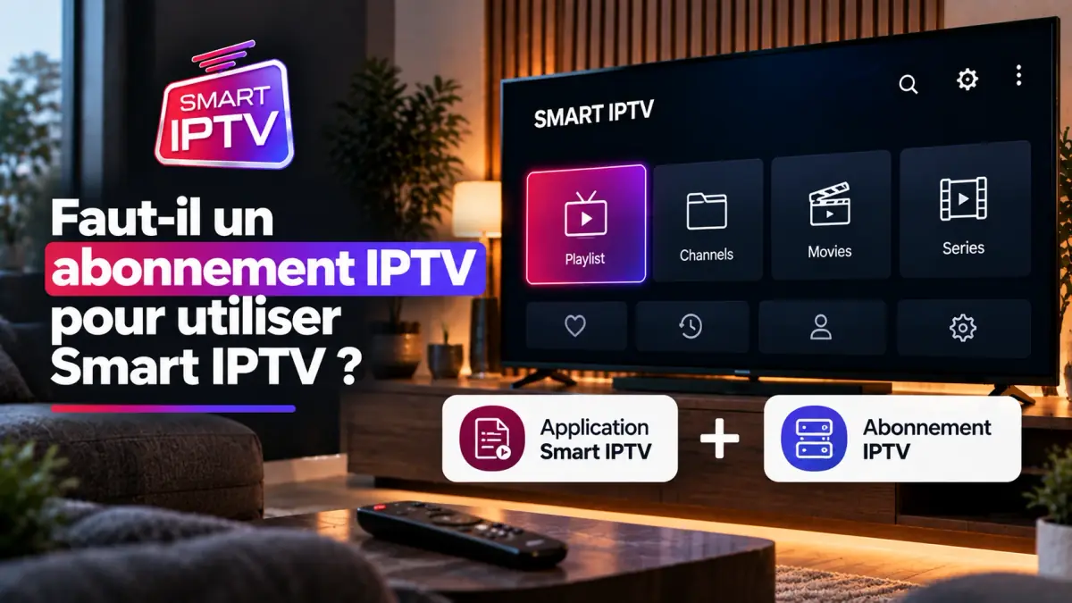 Application Smart IPTV plus abonnement IPTV : les deux éléments nécessaires pour regarder les chaînes