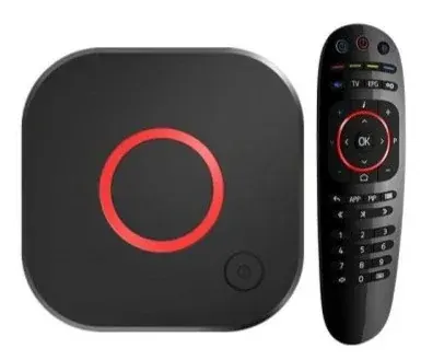 Boîtier IPTV de type MAG avec télécommande, installation par adresse MAC