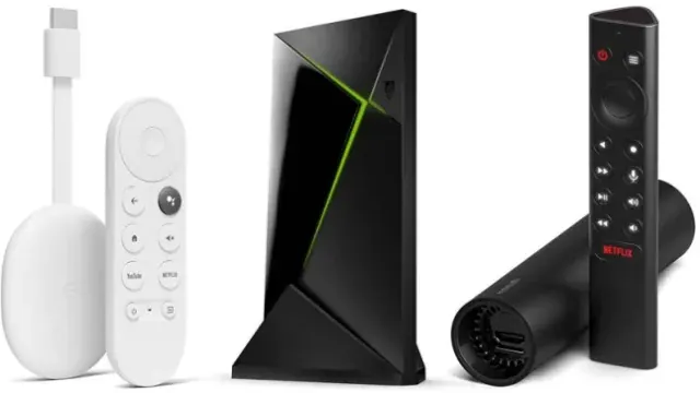 Chromecast avec Google TV et NVIDIA Shield, boîtiers Android TV pour IPTV