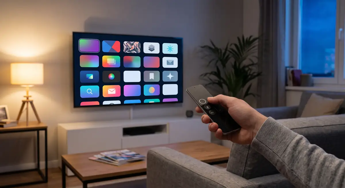 Smart TV au salon, prête pour installer IPTV sur Samsung ou LG